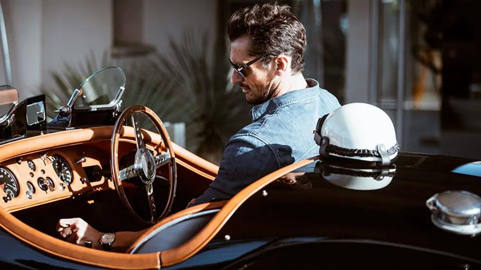 کابین جگوار XK120 با پوشش چرم