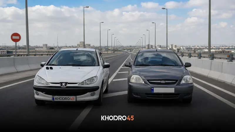 مقایسه کیا ریو مونتاژی با پژو 206 تیپ 5؛ به یاد دوران گذشته