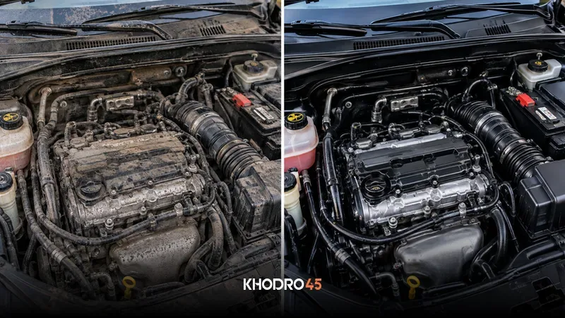 روش صحیح شستن موتور ماشین؛ بایدها و نبایدها